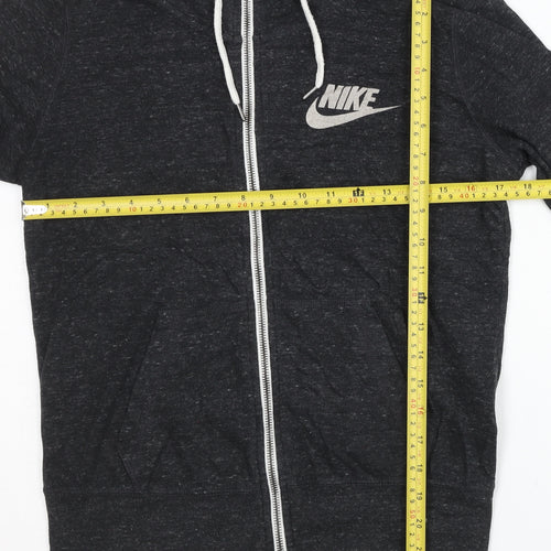 Nike Women’s Black Full Zip Hoodie L Cotton Blend Casual