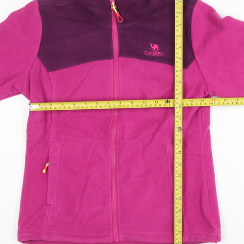 Camel Women’s Pink Fleece Jacket UK 6 Full Zip Lightweight Outdoor