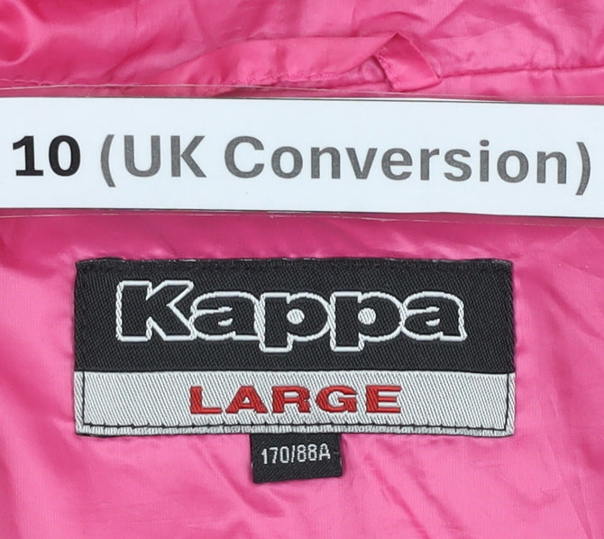 Kappa Women’s Pink Size 10 Track Jacket Lightweight Full Zip