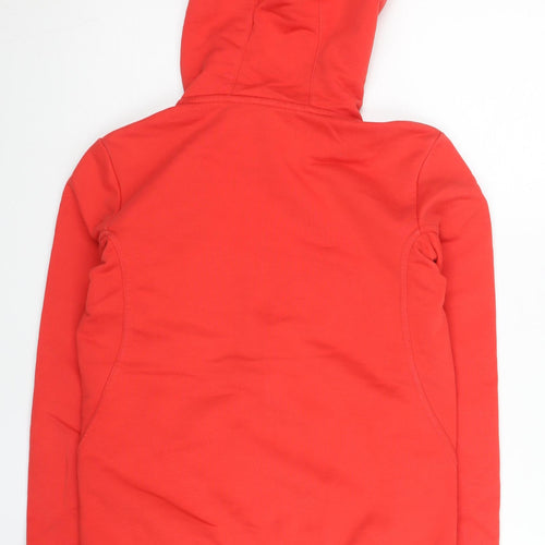 Kappa Womens Red Full Zip Hoodie Size 8 UK Cotton Blend