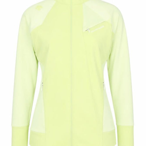 Descente Women’s Yellow Track Jacket Size 6 Slim Fit Full Zip