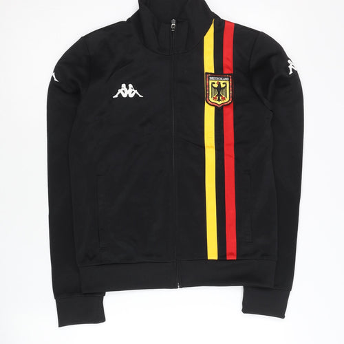 Kappa Womens Black Track Jacket Size 10 Germany Crest Football