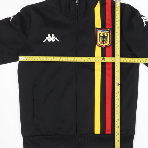 Kappa Womens Black Track Jacket Size 10 Germany Crest Football