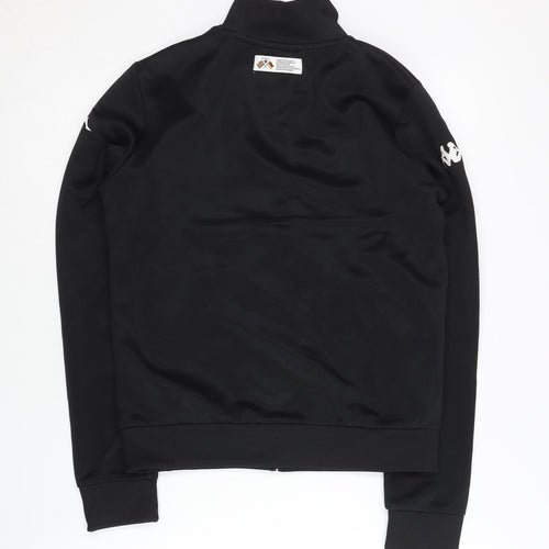 Kappa Womens Black Track Jacket Size 10 Germany Crest Football