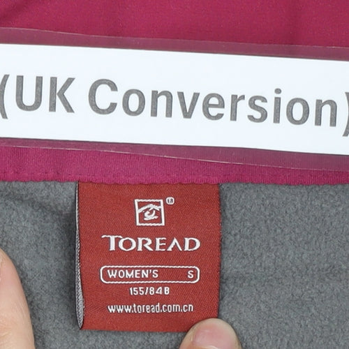 Toread Women’s Pink Softshell Jacket UK 8 Full Zip Outdoor Coat
