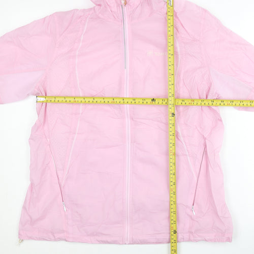 Toread Womens Pink Size 16 Lightweight Hooded Windbreaker Jacket