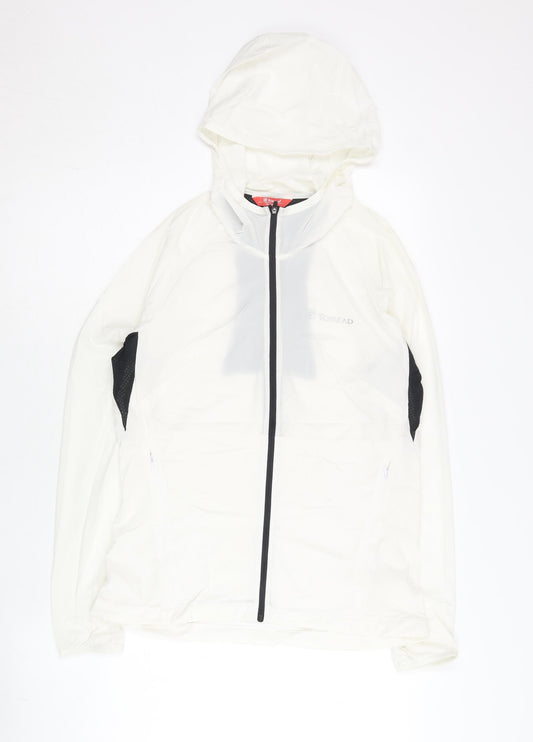 Toread Womens Ivory Windbreaker Jacket Size 8 Hooded Lightweight