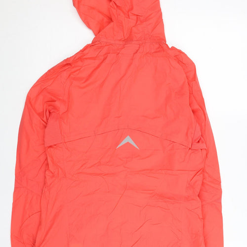 Puma Womens Red Windbreaker Jacket Size 8 Hooded Reflective