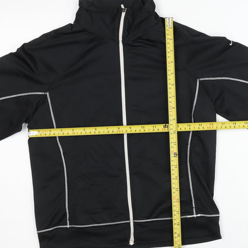 Nike Womens Black M Dri-Fit Track Jacket Running Gym Zip Up