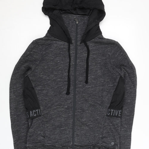 Decathlon Women’s Grey Full Zip Hoodie Activewear Size M