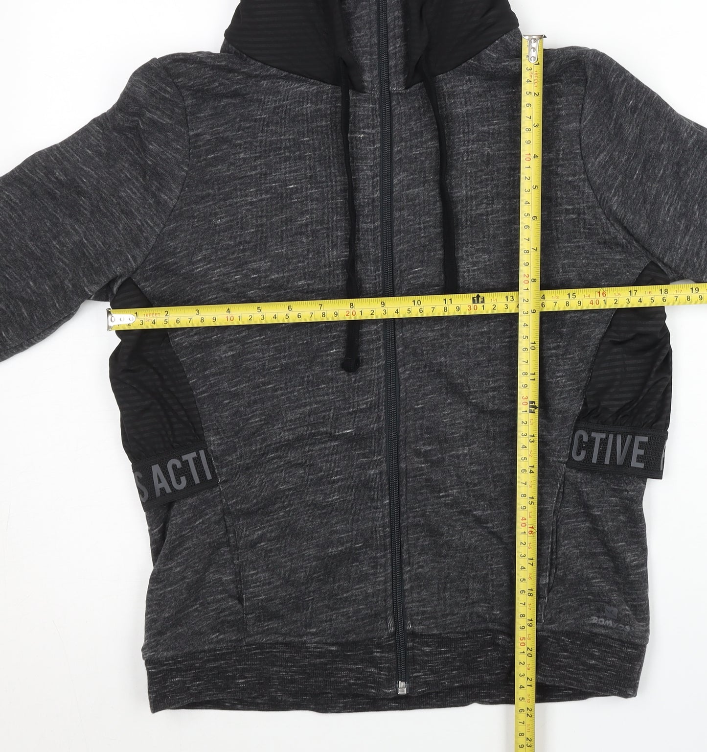 Decathlon Women’s Grey Full Zip Hoodie Activewear Size M