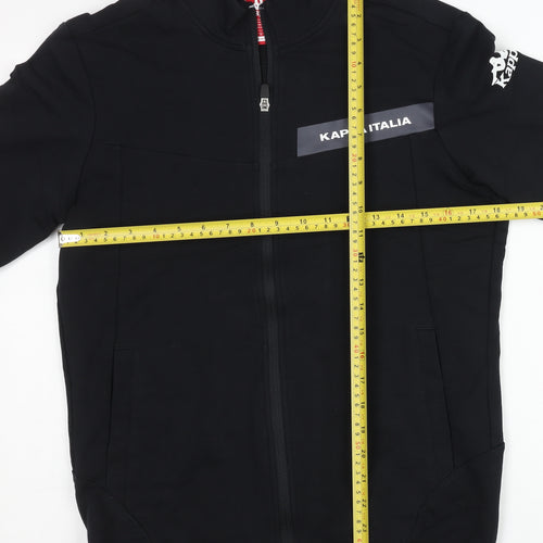 Kappa Women Black Track Jacket Size 14 Regular Full Zip Sportswear