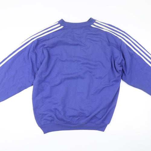 Adidas Men's Blue Pullover Sweatshirt Size M Crew Neck Long Sleeve