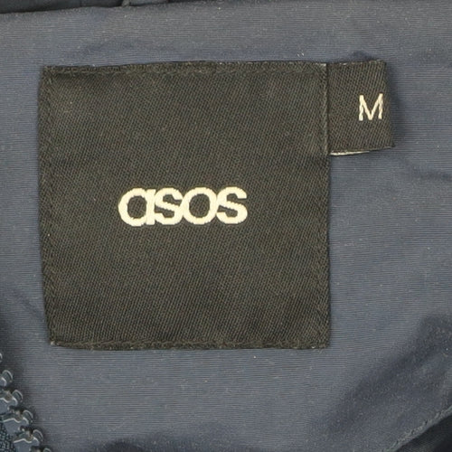 ASOS Men’s Blue Puffer Jacket M Hooded Zip Casual Winter Coat 38-40"