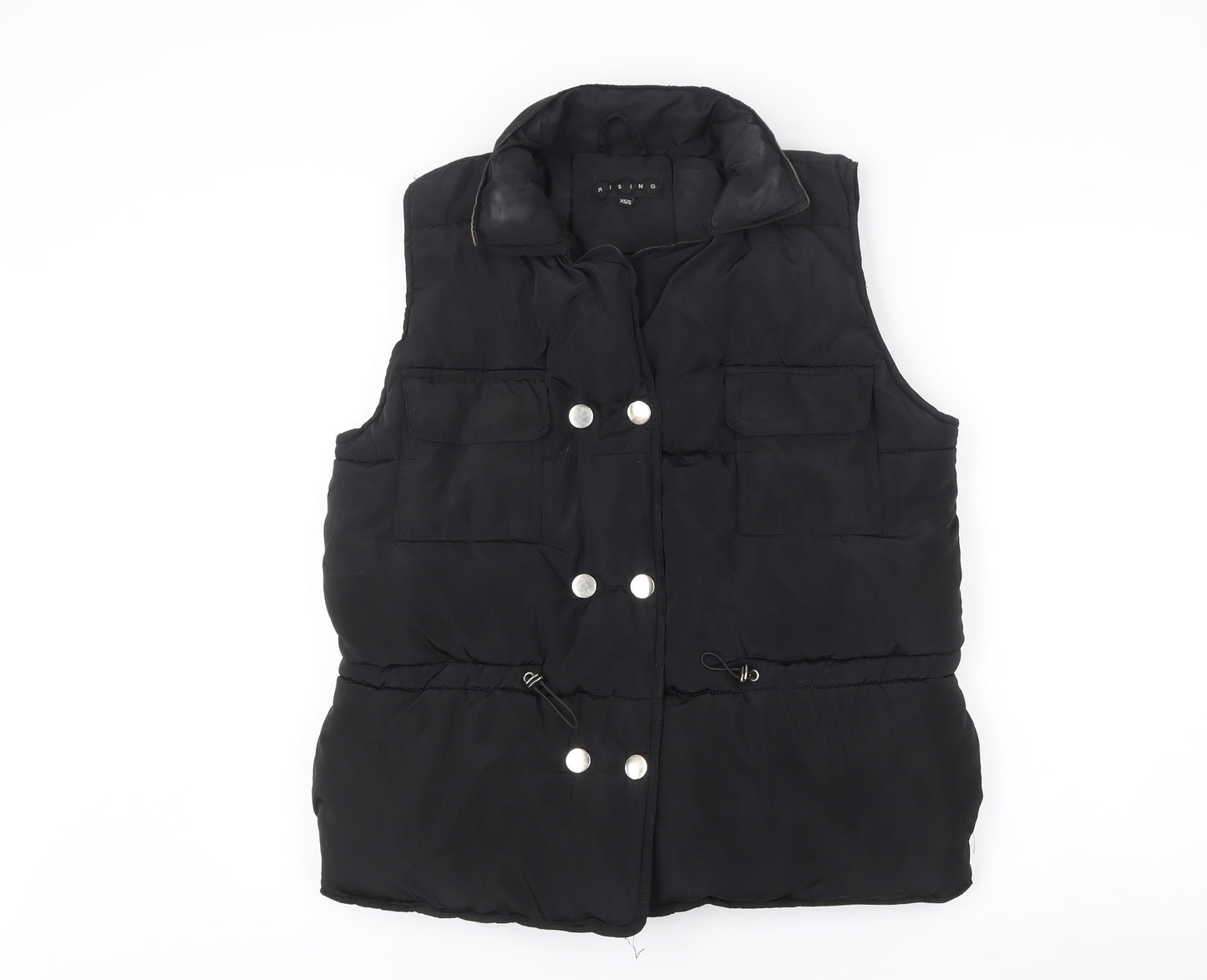 Rising Womens Black XS Puffer Waistcoat Sleeveless Casual Winter