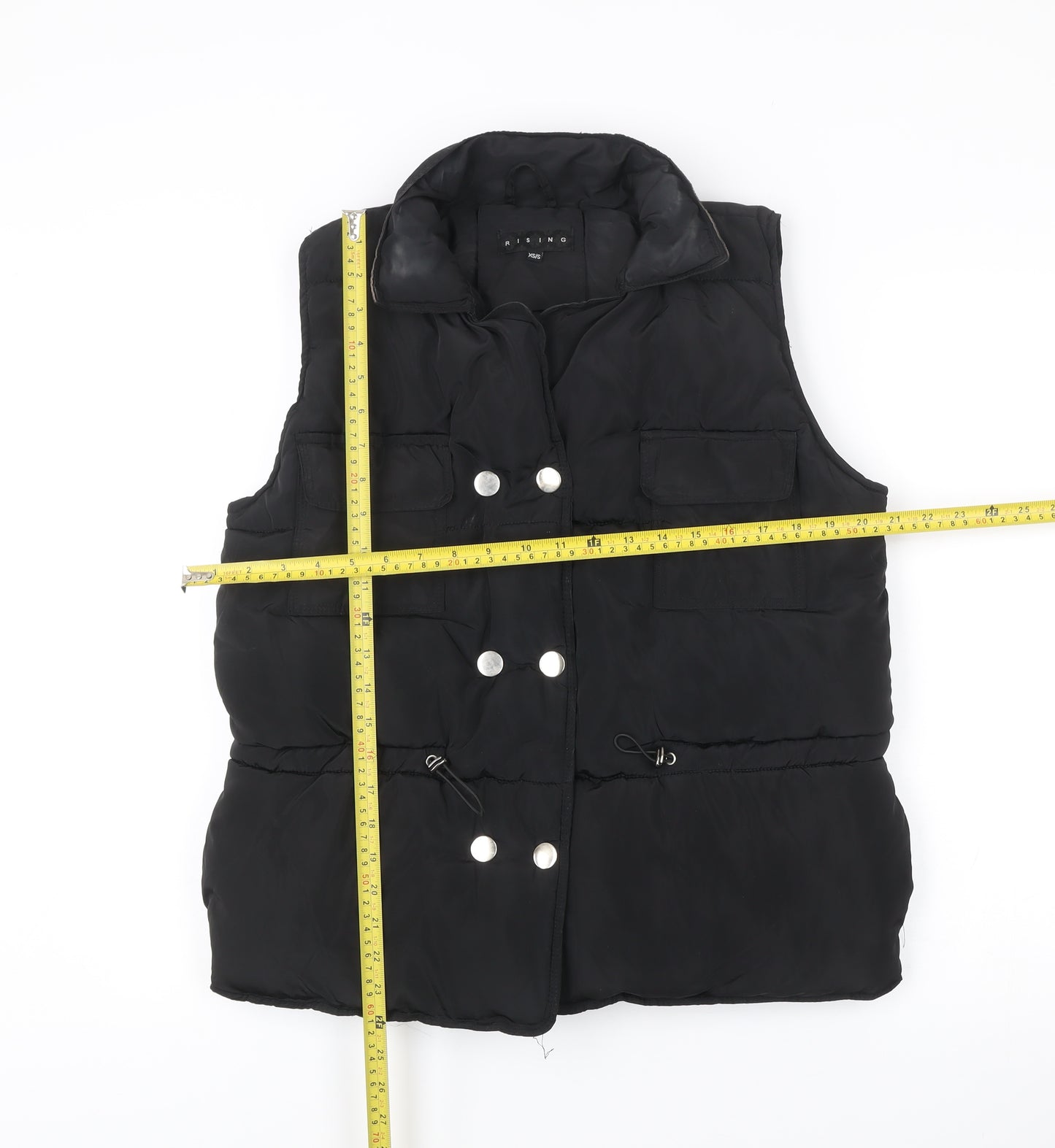 Rising Womens Black XS Puffer Waistcoat Sleeveless Casual Winter