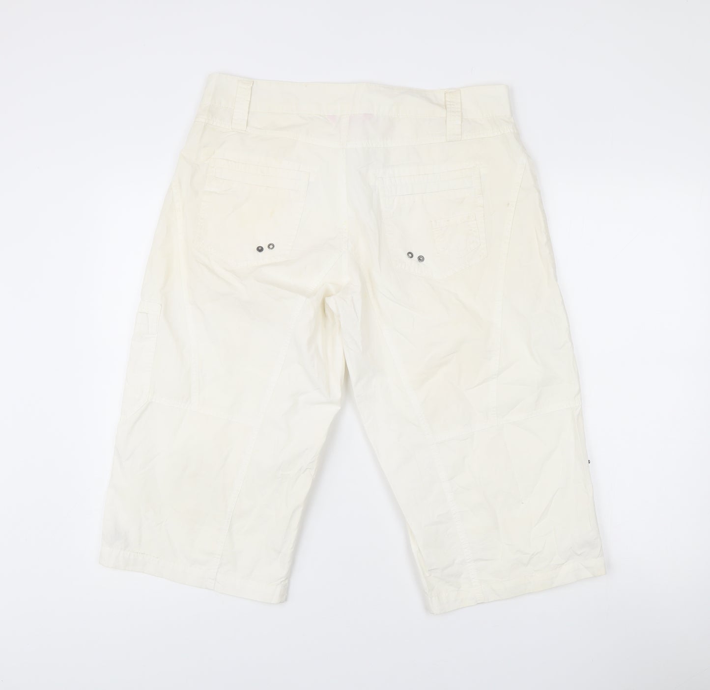Pineapple Women’s White Cotton Cargo Shorts Size 14
