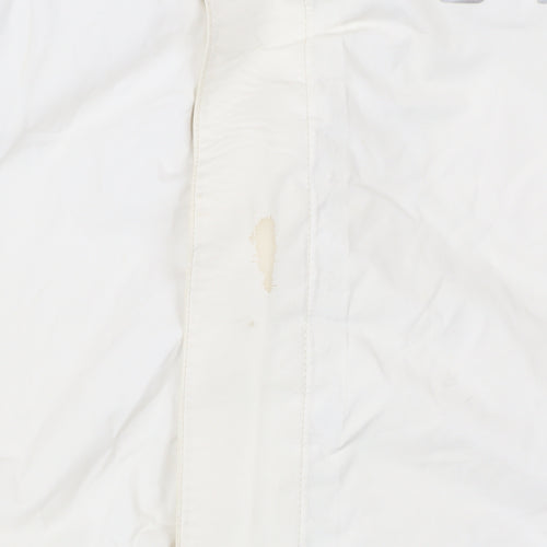 Berghaus Womens White Waterproof Rain Jacket Size 12 Hooded Outdoor Coat