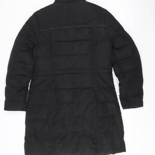 Maine New England Womens Black Size 12 Mid-Length Puffer Coat