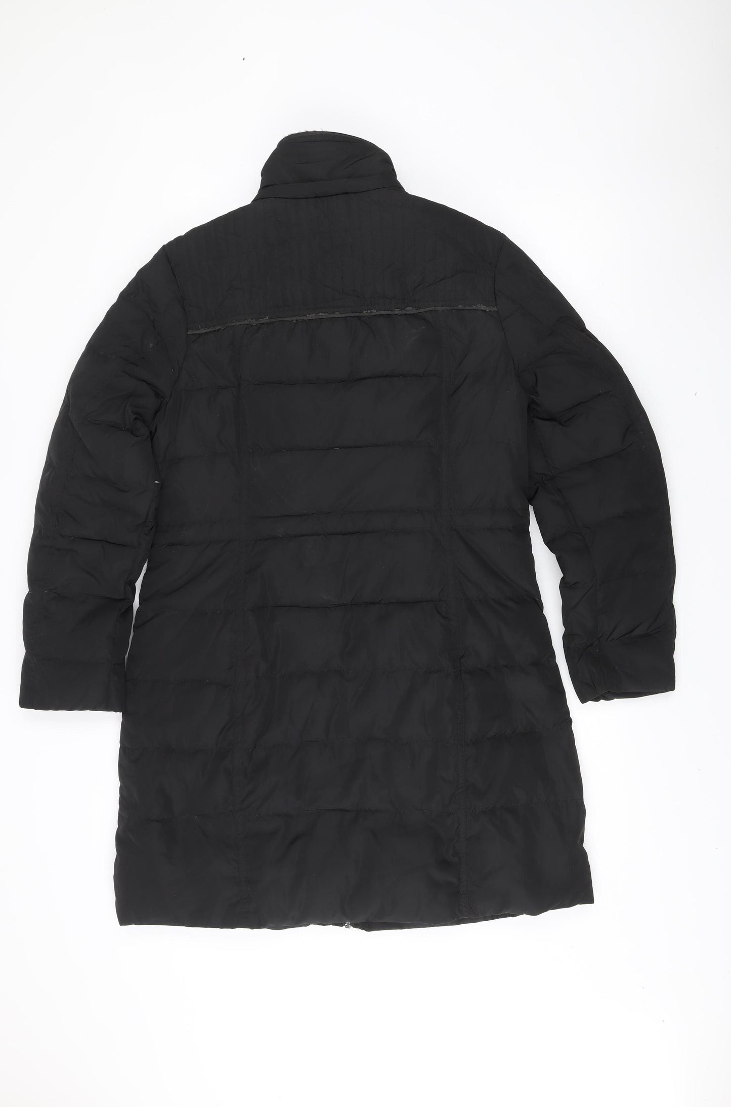 Maine New England Womens Black Size 12 Mid-Length Puffer Coat