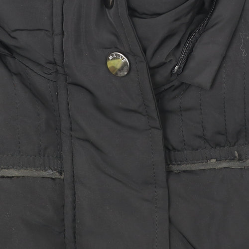 Maine New England Womens Black Size 12 Mid-Length Puffer Coat