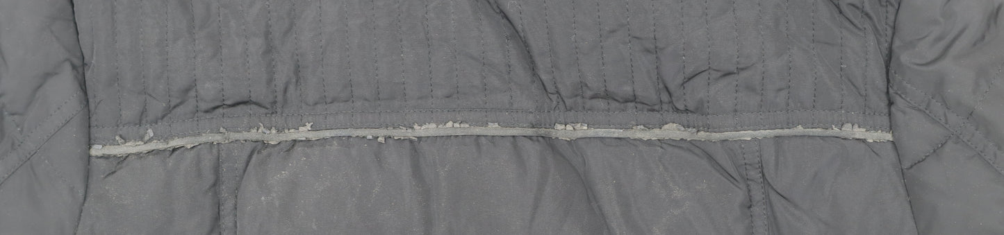 Maine New England Womens Black Size 12 Mid-Length Puffer Coat