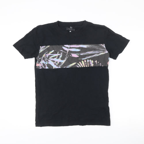 Rip Curl Men’s Black Tropical Graphic Print T-Shirt Size S