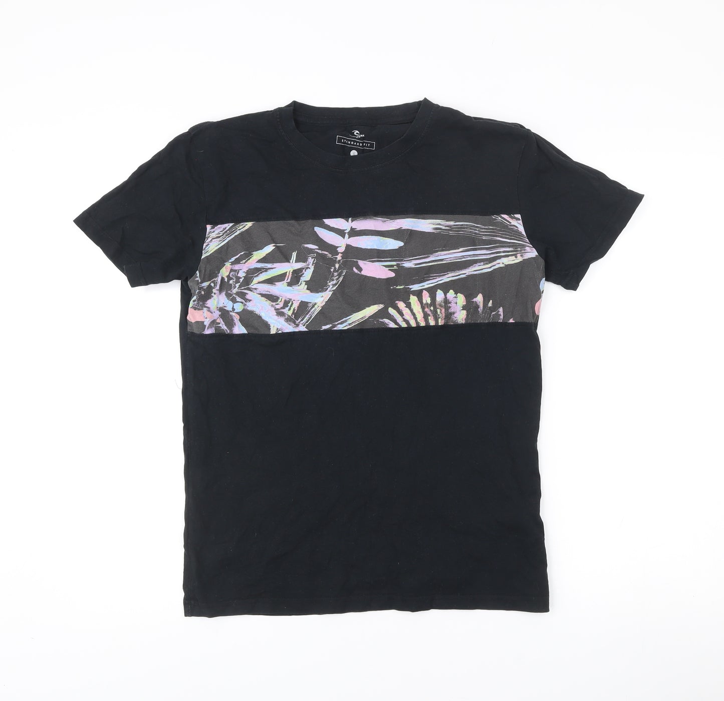 Rip Curl Men’s Black Tropical Graphic Print T-Shirt Size S