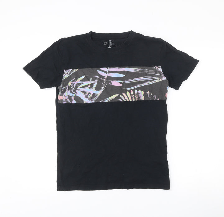 Rip Curl Men’s Black Tropical Graphic Print T-Shirt Size S