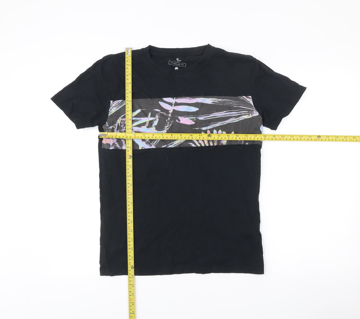 Rip Curl Men’s Black Tropical Graphic Print T-Shirt Size S