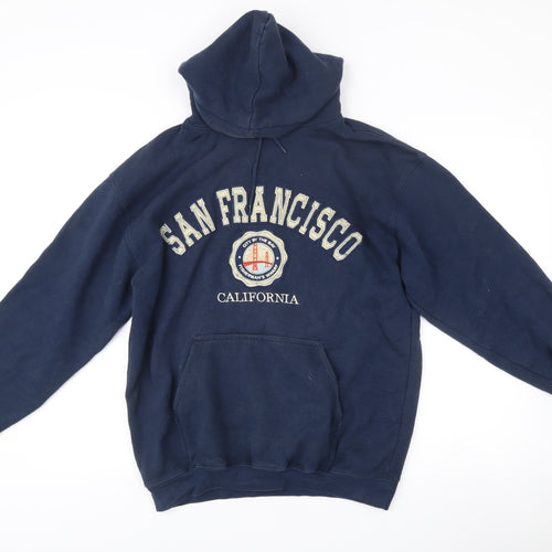 TEEMAX Men’s Blue XL Pullover Hoodie San Francisco Embroidered