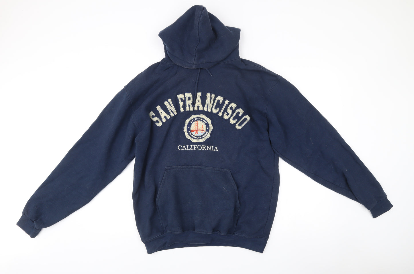 TEEMAX Men’s Blue XL Pullover Hoodie San Francisco Embroidered