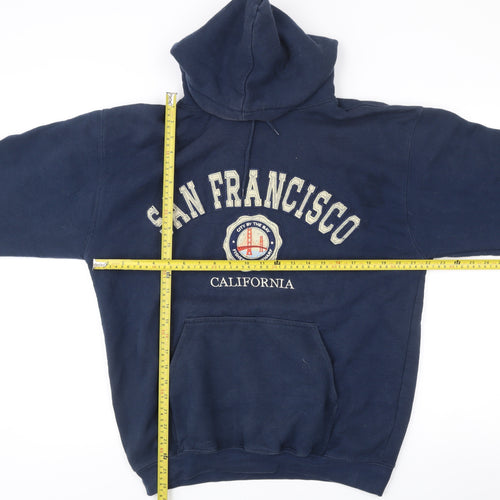 TEEMAX Men’s Blue XL Pullover Hoodie San Francisco Embroidered