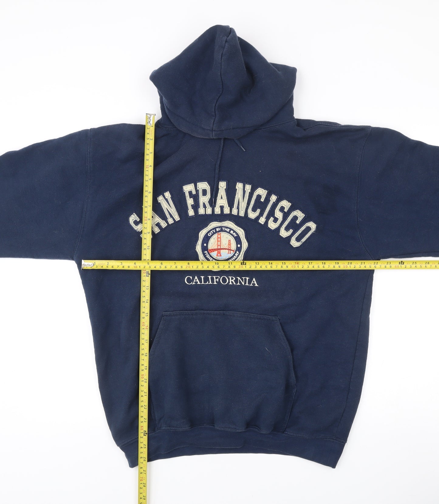 TEEMAX Men’s Blue XL Pullover Hoodie San Francisco Embroidered