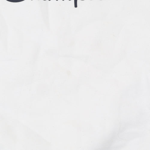 Champion Girls White Logo Sweatshirt 11-12 Years Crew Neck Pullover