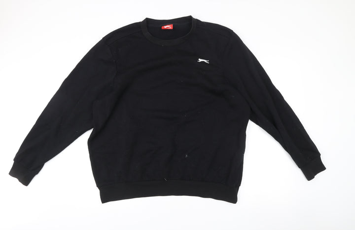 Slazenger Men’s Black XL Pullover Sweatshirt Crew Neck Fleece
