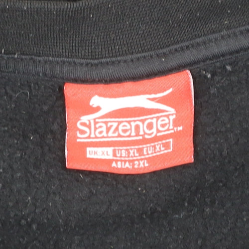 Slazenger Men’s Black XL Pullover Sweatshirt Crew Neck Fleece