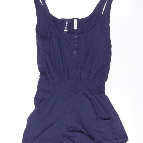 DENIM Women’s Blue Cotton Sleeveless Playsuit Size 12 Casual Nautical
