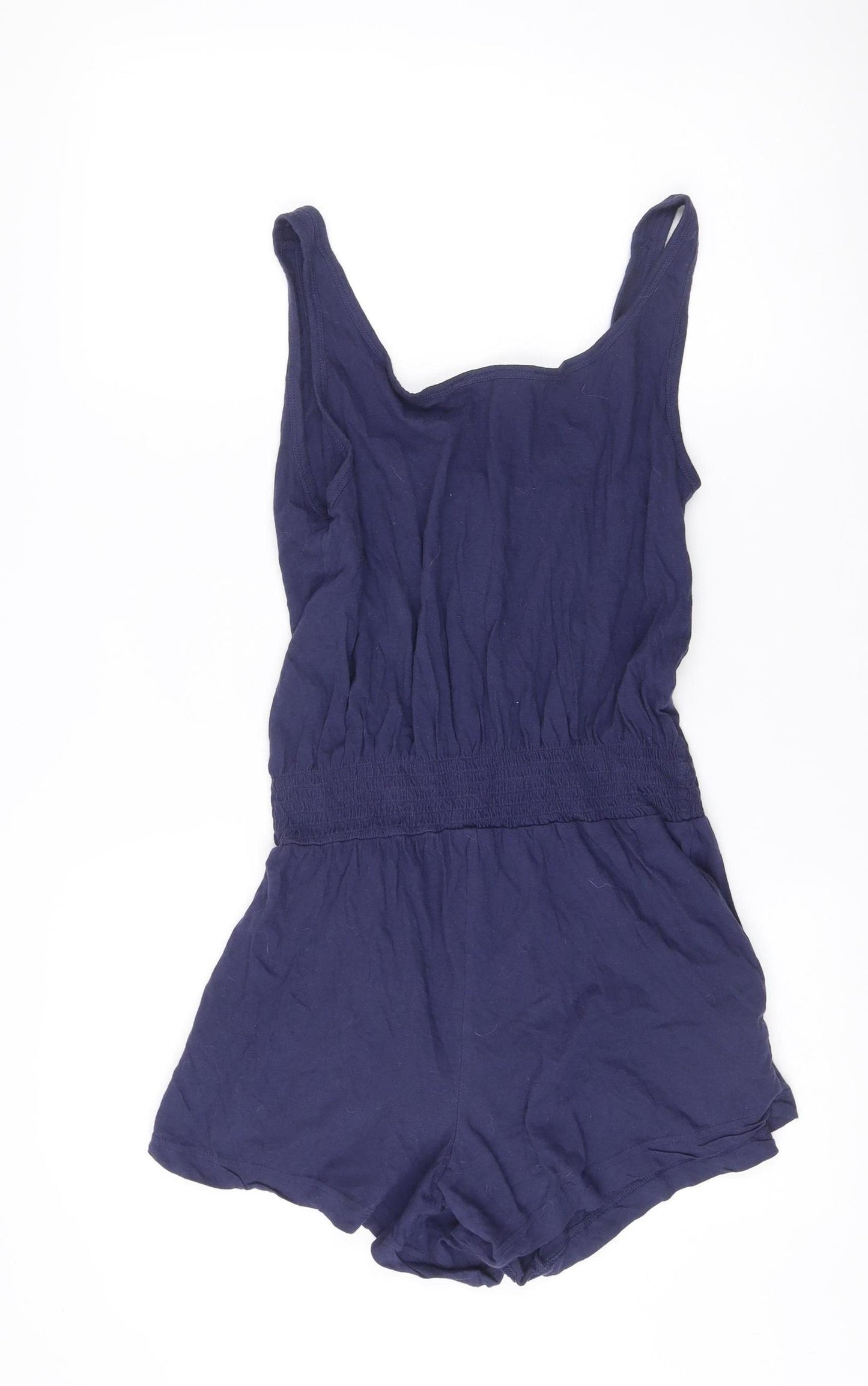 DENIM Women’s Blue Cotton Sleeveless Playsuit Size 12 Casual Nautical