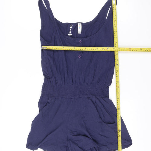 DENIM Women’s Blue Cotton Sleeveless Playsuit Size 12 Casual Nautical