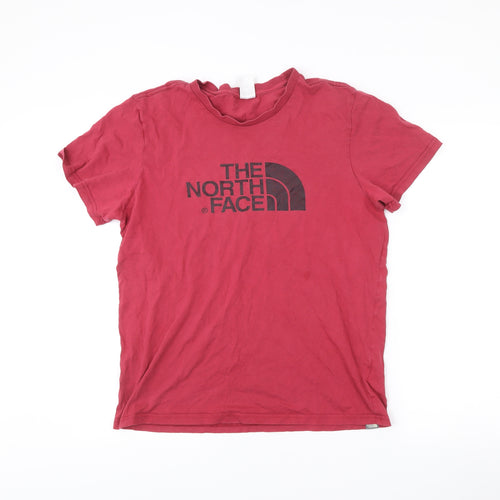 The North Face Men's Red Cotton Graphic Logo T-Shirt Size M