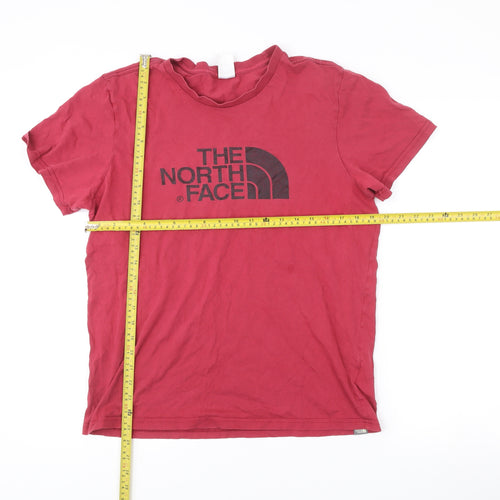 The North Face Men's Red Cotton Graphic Logo T-Shirt Size M