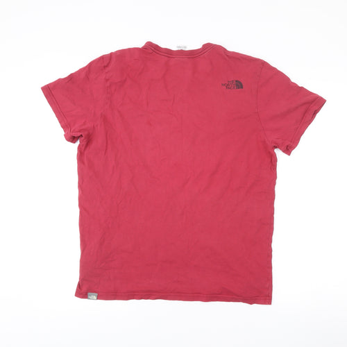 The North Face Men's Red Cotton Graphic Logo T-Shirt Size M