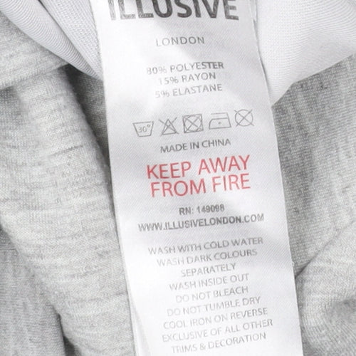 Illusive London Boys Grey Logo Sweatshirt 13-14Y Pullover Crew Neck