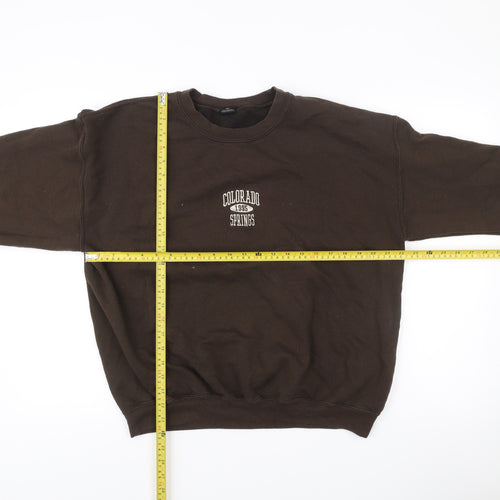Urban Outfitters Women Brown Logo Pullover Sweatshirt Size M
