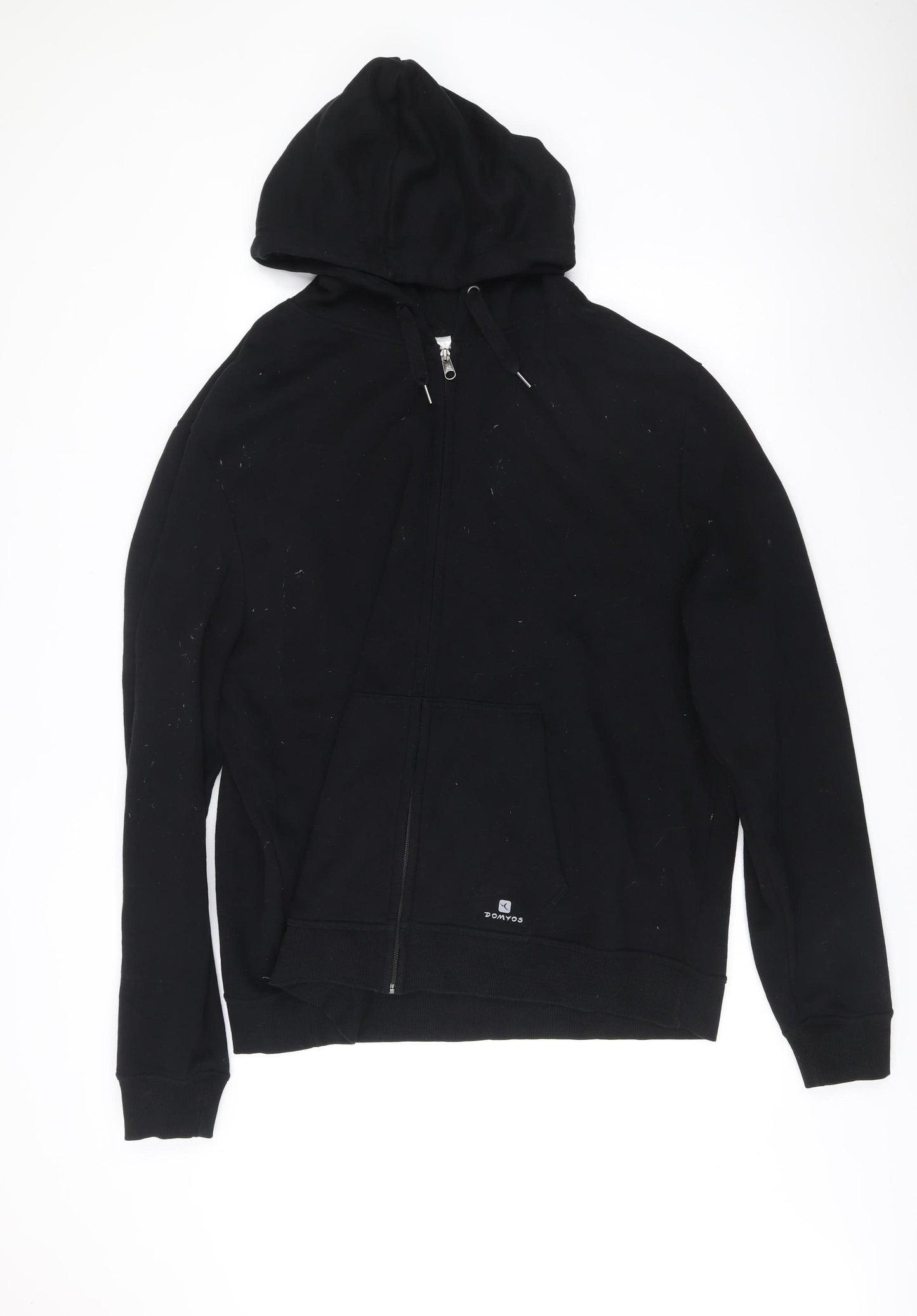 Oxylane Men’s Black Full Zip Hoodie Size L Hooded Sweatshirt