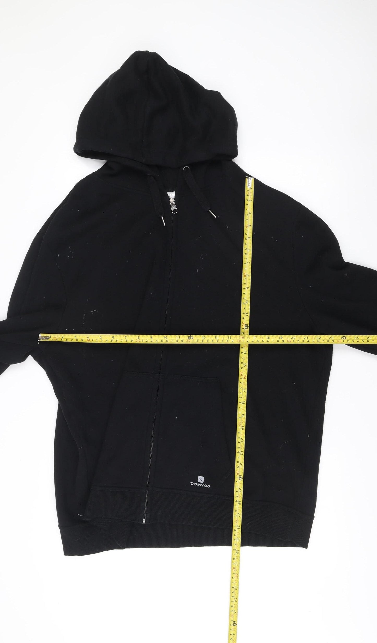 Oxylane Men’s Black Full Zip Hoodie Size L Hooded Sweatshirt