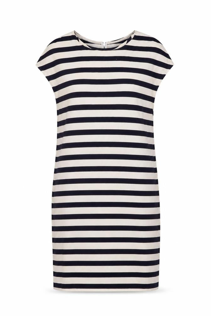 MNG Collection Women’s Navy White Stripe Sheath Dress Size 10