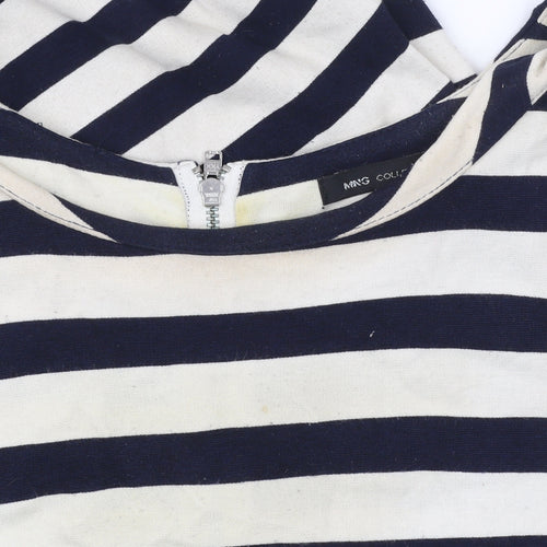 MNG Collection Women’s Navy White Stripe Sheath Dress Size 10
