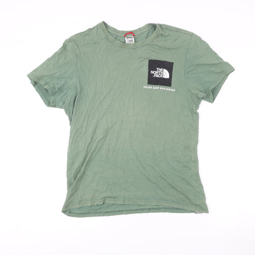 The North Face Mens Green M Regular Fit Logo Outdoor T-Shirt
